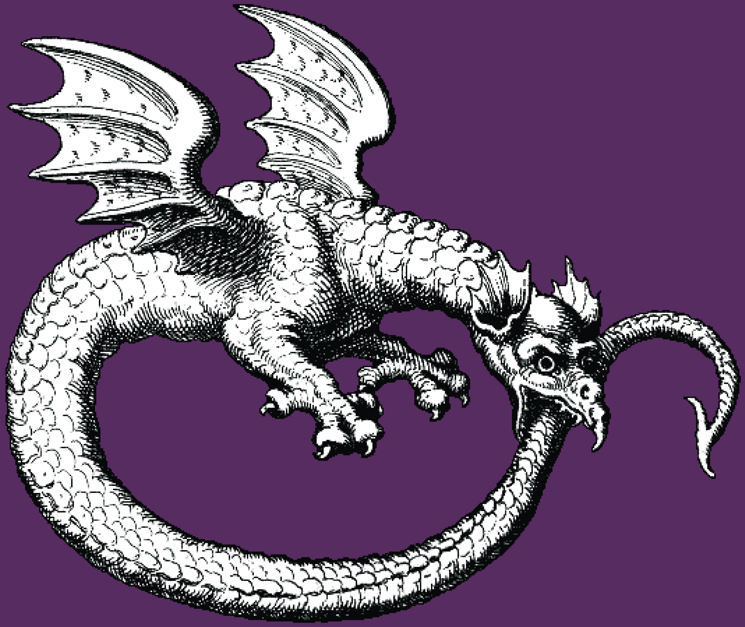 Dragon Got Its Tail Counted Cross Stitch Pattern