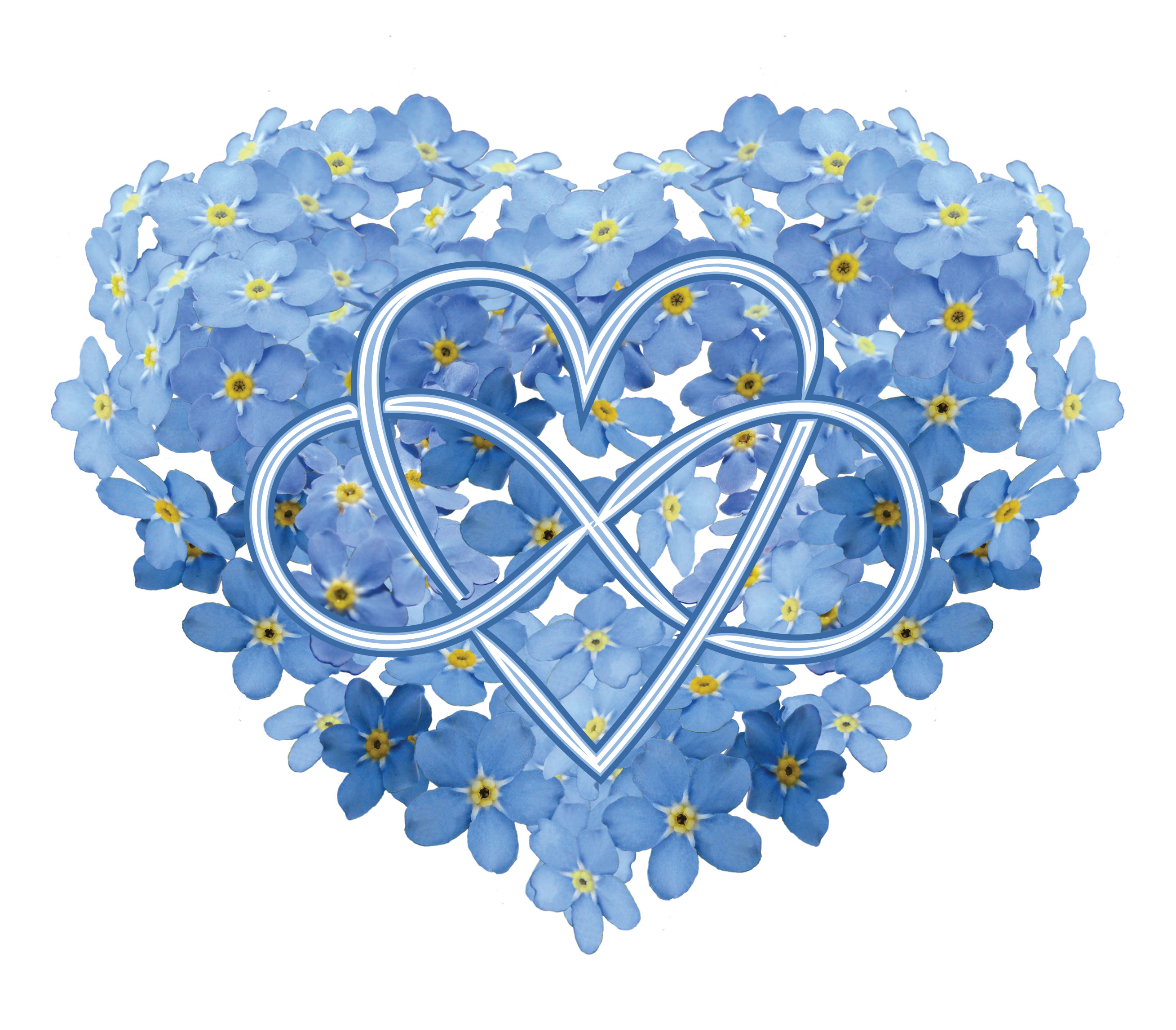 Forget-Me-Not Counted Cross Stitch Pattern