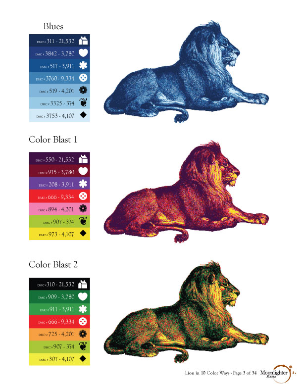 Lion crossstitch pattern
